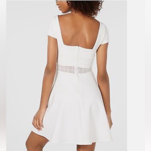 Crystal Doll White Mini Fit & Flare Party Dress Size 7 NWT - Picture 2 of 13